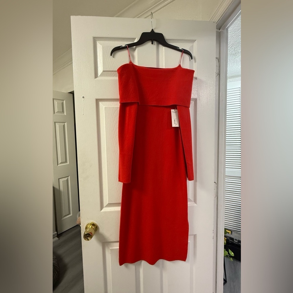 New BOLD elements Vibrant Red Knit dress - Picture 7 of 11
